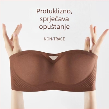 Bez naramenica grudnjak bez žica, anti-klizni i nevidljiv, za top s jednim ramenom