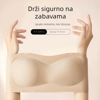 Bez naramenica i bez leđa shapewear grudnjak – najlon, 3/4 košarice, tanke modelirane košarice, protuklizno