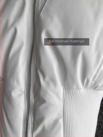 Bunda s kapuljom od perja, Y2K stil za elegantnu svakodnevicu (81–85% sadržaja perja, bijelo patka perje, poliester tkanina, kapuljača, duljina 50–65 cm)