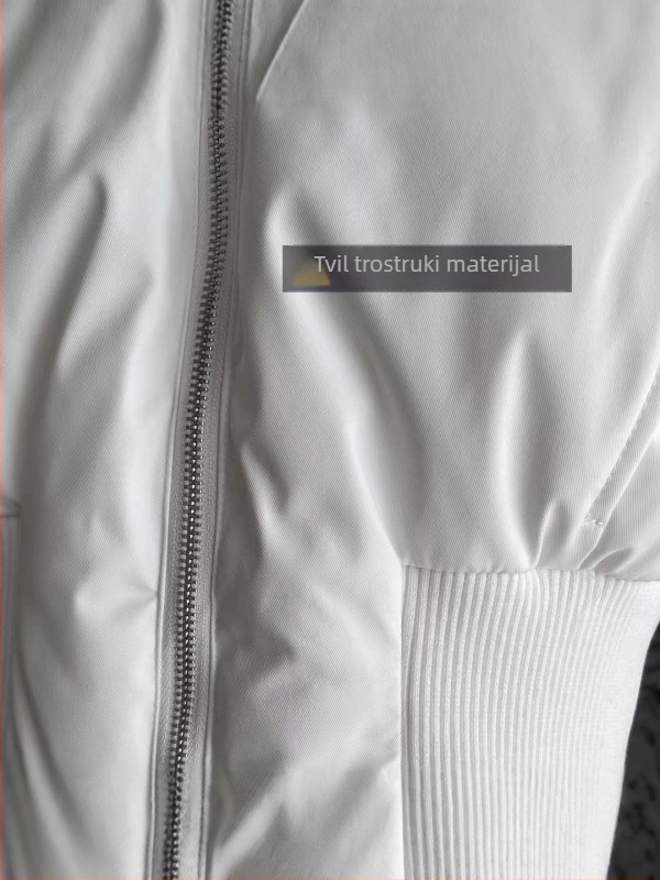 Bunda s kapuljom od perja, Y2K stil za elegantnu svakodnevicu (81–85% sadržaja perja, bijelo patka perje, poliester tkanina, kapuljača, duljina 50–65 cm)