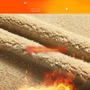 Muški zimski prsluk sa stojećim ovratnikom, podstavljeno flisom, deblji, širokog kroja, džepovi, ravni rub