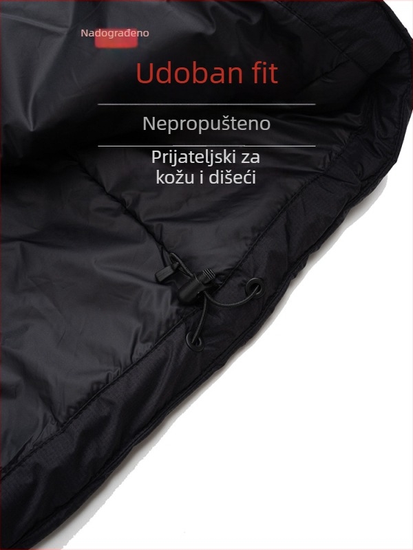 Nylon prsluk s punjenjem od poliestera, labav kroj, džepovi sa zatvaračem, zimska verzija 2025