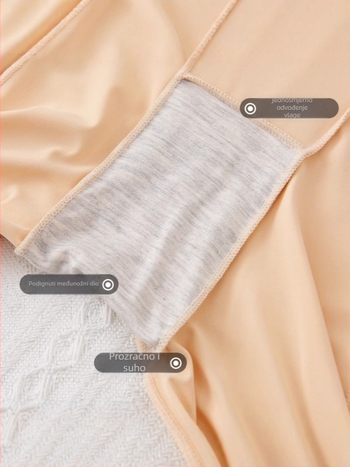Ženske bezšivne capri šortse od ice silk, dvostruko pokriće