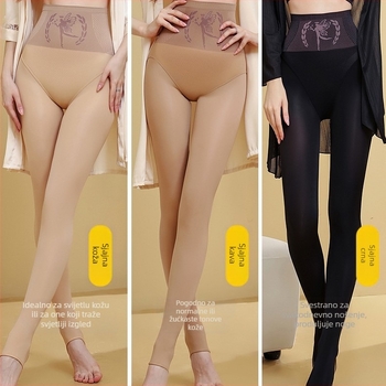 Shilan Mika 2025 jesen-zima tople fleece-lined debele jednoslojne hlače-legginsi visokog struka za oblikovanje trbuha i podizanje kukova
