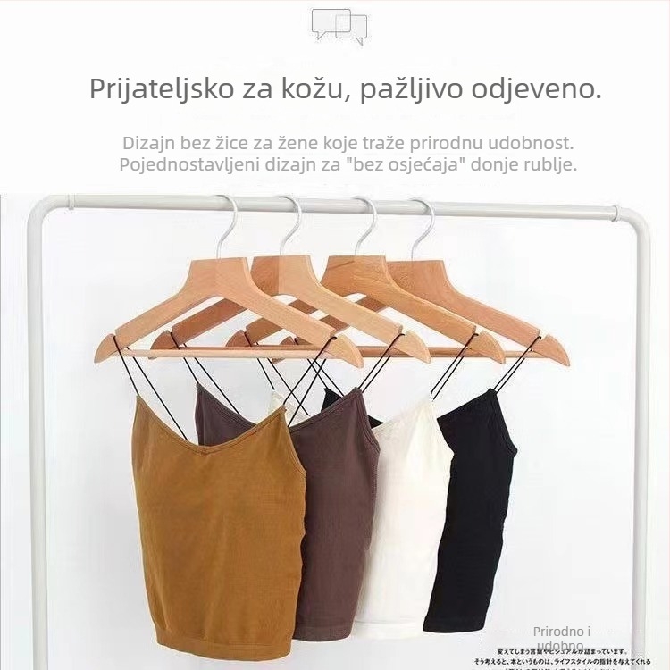 Nylon bezšivni tubasti top s umetkom za prs, 70-80% nylon, puni kupa, tanki oblik čašica, prozračan, udoban