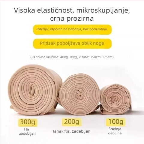 Leggine s flisom, visokim strukom, podizanje stražnjice, prozirne do kože, za jesen i zimu