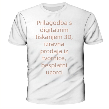 Košulja s 3D otiskom, prozračan poliester, kratki rukavi, široki kroj