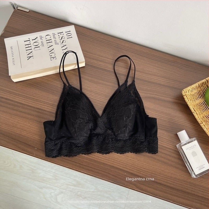 Čipkasti grudnjak s kristalnim čašicama, tube top stil, seksi push-up, lijep leđa, za žene