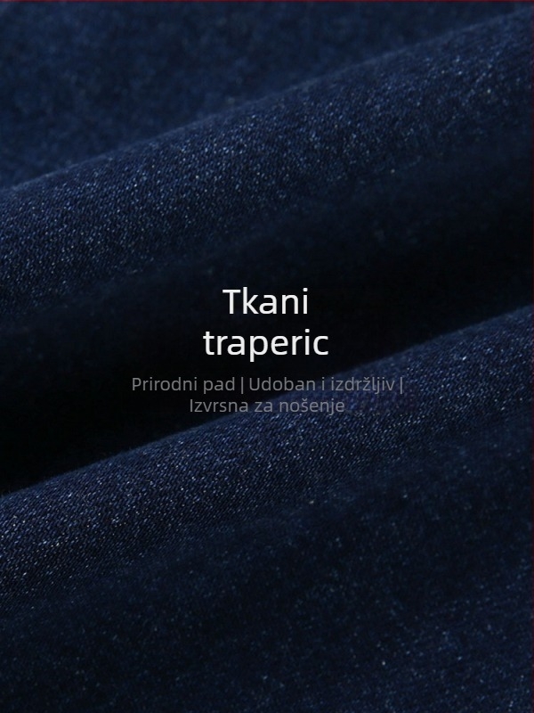 Ženska traper suknja A-linije (Brand: Slim Show; Osnovni sastav tkanine: 70-80% pamuk; Tip suknje: A-linija; Duljina: srednja; Elastičnost: mikroelastična)