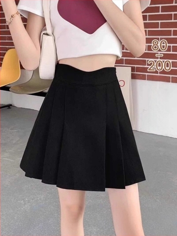 Plisirana suknja s visokim pojasom za žene — poliester tkanina, mikroelastičnost, udio poliester 50–70%, jesen 2025