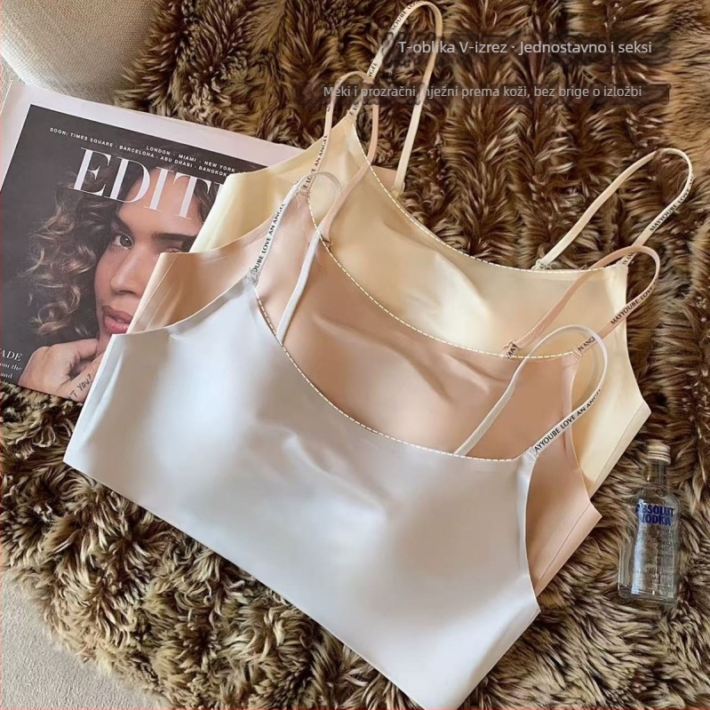 Bezšivni bustier top za žene, prozračan najlon s elastanom, 3/4 košarice, fiksni dvostruki remeni, stražnji četveroredni kopči, protiv prozirnosti i zatezanje grudi