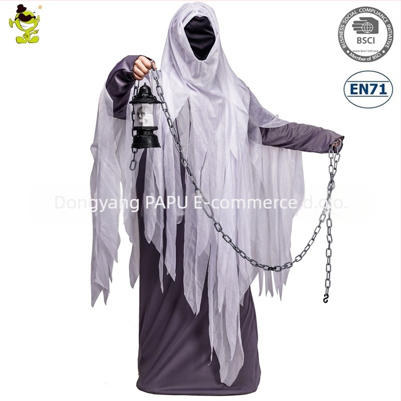 Halloween kostim za odrasle: ogrtač cosplay Lantern Ghost — horor kostim za zabavu (Materijal: Poliester; Glavni materijal: 98% poliester; Spol: Muški; Dob: Odrasli; Prigode: Igre, Anime, Uloga)