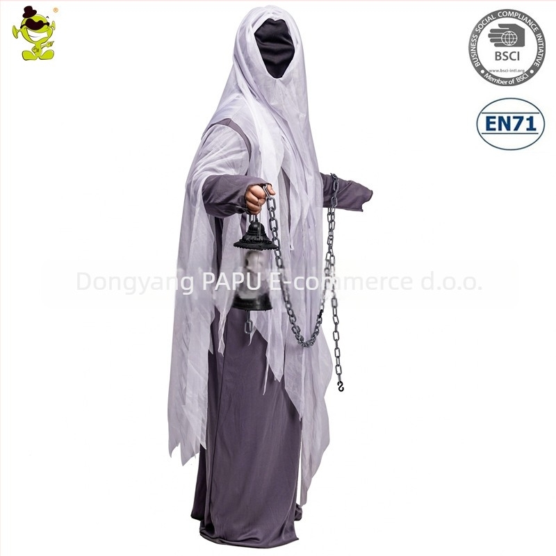 Halloween kostim za odrasle: ogrtač cosplay Lantern Ghost — horor kostim za zabavu (Materijal: Poliester; Glavni materijal: 98% poliester; Spol: Muški; Dob: Odrasli; Prigode: Igre, Anime, Uloga)