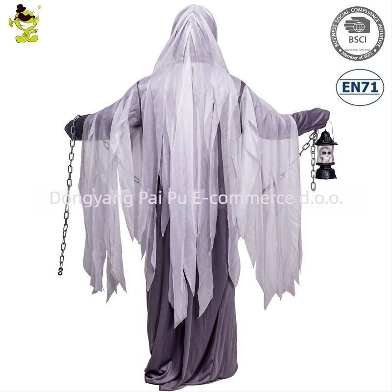 Halloween kostim za odrasle: ogrtač cosplay Lantern Ghost — horor kostim za zabavu (Materijal: Poliester; Glavni materijal: 98% poliester; Spol: Muški; Dob: Odrasli; Prigode: Igre, Anime, Uloga)