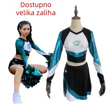Navijačka uniforma u Maddy stilu, inspirirana Euphoria, s dugim rukavima, pamuk-elastan smjesa