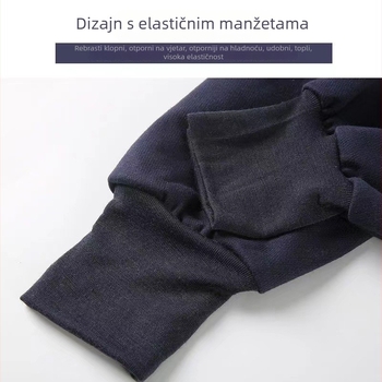 Muške tople hlače – 70% pamuk; visokog struka; dužina 9/10; hlače s manžetama; zaštita koljena i struka