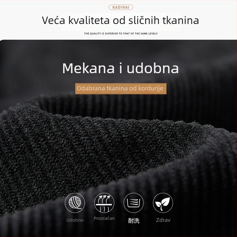 Muške poslovno casual hlače, ravni kroj, srednji pojas, zatvarač, poliesterska smjesa, zimska odjeća
