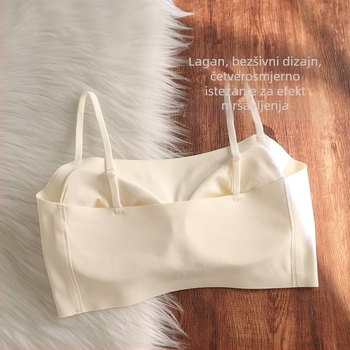 Sportski grudnjak bez šavova, bez žice, meka podrška, 3/4 košarice, tanke oblikovane čašice