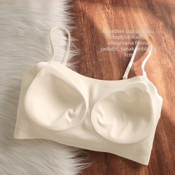 Sportski grudnjak bez šavova, bez žice, meka podrška, 3/4 košarice, tanke oblikovane čašice