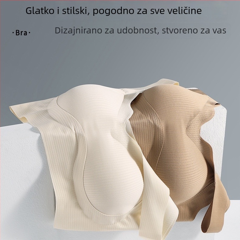 Bešivni grudnjak bez naramenica s potporom za bočne dijelove, puni košarica, prozračni najlon, udoban stražnji dio.
