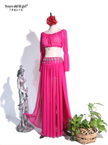 Kostim za orijentalni ples Belly Dance, mrežasti materijal, spandex do 30%, kineski stil, književni retro, zima 2025