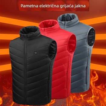 Unisex električno grijana vesta od pamuka, USB punjenje, zimska toplina