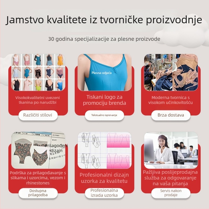 Baletna haljina za trening s mrežastim tkaninom i dugim rukavima, stil riblje koščice; materijal: najlon 70%, podstava Lycra 20%