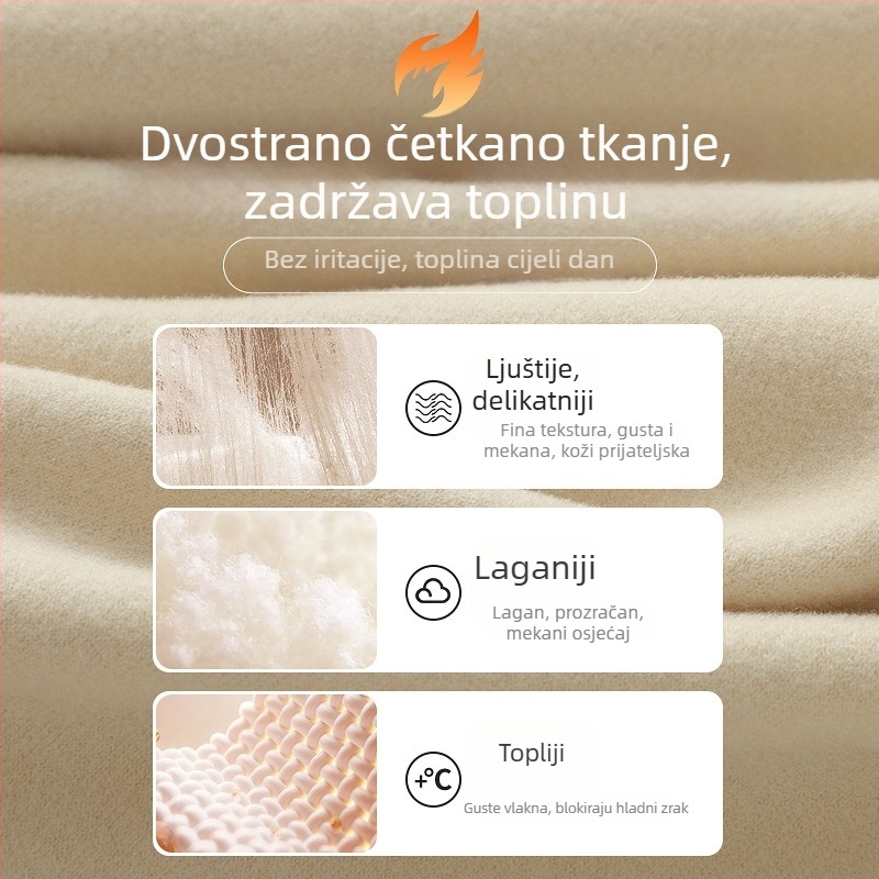 Slim-fit viskozna majica s okruglim izrezom, dugi rukavi, zima 2024