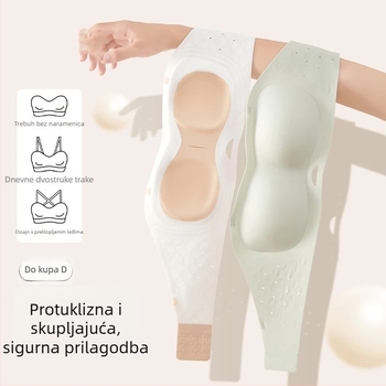 Brand 006 Bandeau grudnjak bez naramenica, protuklizni, bezšavnog dizajna, s uklonjenim dvostrukim trakovima, vanjski materijal najlon, podstava spandeks, košarice bez oblikovanih formi.