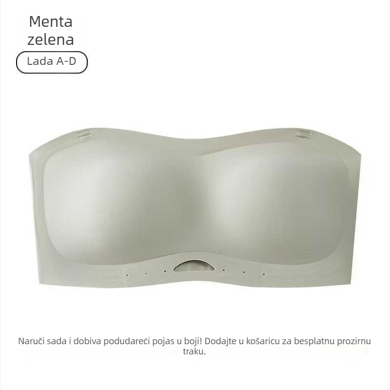 Brand 006 Bandeau grudnjak bez naramenica, protuklizni, bezšavnog dizajna, s uklonjenim dvostrukim trakovima, vanjski materijal najlon, podstava spandeks, košarice bez oblikovanih formi.