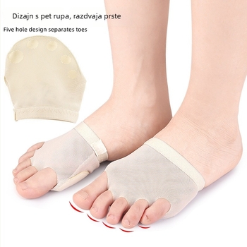 Pet otvorena prednja podloga za njegu i zaštitu prstiju, ortopedska polutkaljka za ples, prozračna; Model: Pet otvorena podloga; Materijali: poliester, vlakna, svila; Funkcija: ortopedska podloga; Kategorija: polutal; Spol: Unisex