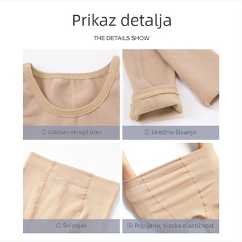 Dječji jesensko-zimski bazni gornji dio u boji kože s flis podstavom za plesne probe