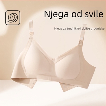 Dojenje grudnjak s tankim oblikovanim košaricama, najlon materijal, bez čeličnih prstena, pogodan za sve faze dojenja