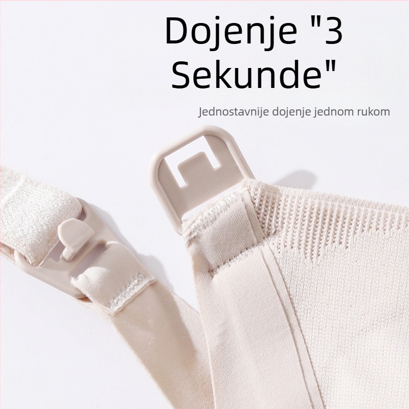 Dojenje grudnjak s tankim oblikovanim košaricama, najlon materijal, bez čeličnih prstena, pogodan za sve faze dojenja