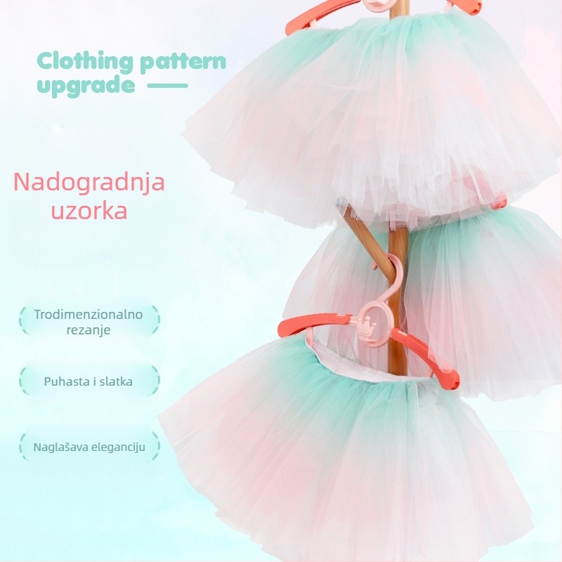 Dječja baletna tutu haljina za djevojčice — kostim za vježbanje, Poliester, 100% poliester, Stil princeza