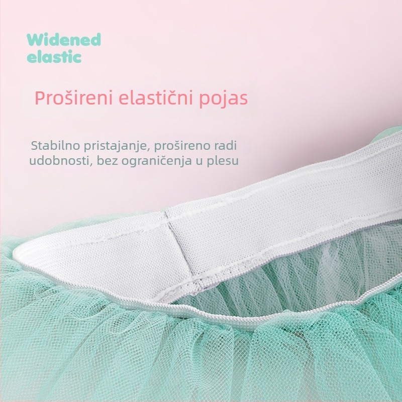 Dječja baletna tutu haljina za djevojčice — kostim za vježbanje, Poliester, 100% poliester, Stil princeza