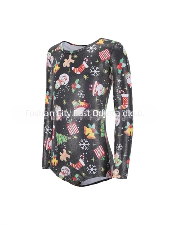 Dječji baletni trening odijelo s tila suknjom (90% poliester + 10% elastan; Mekan materijal; Dobna skupina 3–8 godina)