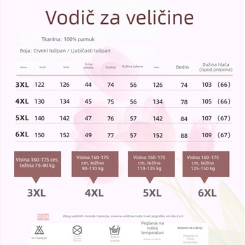 Pidzama set za trudnice, 100% pamuk, dugi rukav, hlače, udobnost svih godišnjih doba