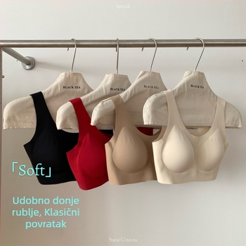 Grudnjak u stilu kamizole, modalna tkanina, podstava od mulberry svile, košarice 3/4, tanke oblikovane košarice, nevidljiv dizajn