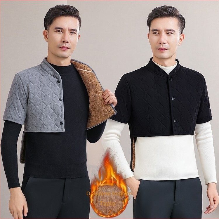 Muški šal za ramena s flis podstavom – zaštita vrata i struka, slobodan kroj, poliester materijal