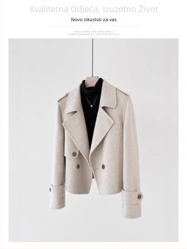 Dvostrani vuneni ženski kaput - Velvet, Zima 2025, Vuna 95%+