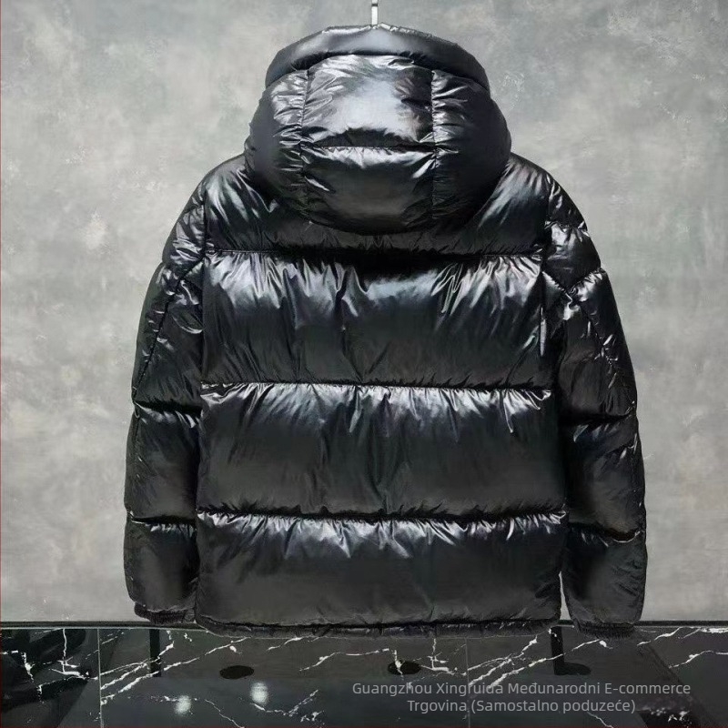 Unisex jakna od perja s bijelim patkom, 91–95% sadržaja perja, 750 fill power, vanjski nylon, otporna na vjetar, zatvarač