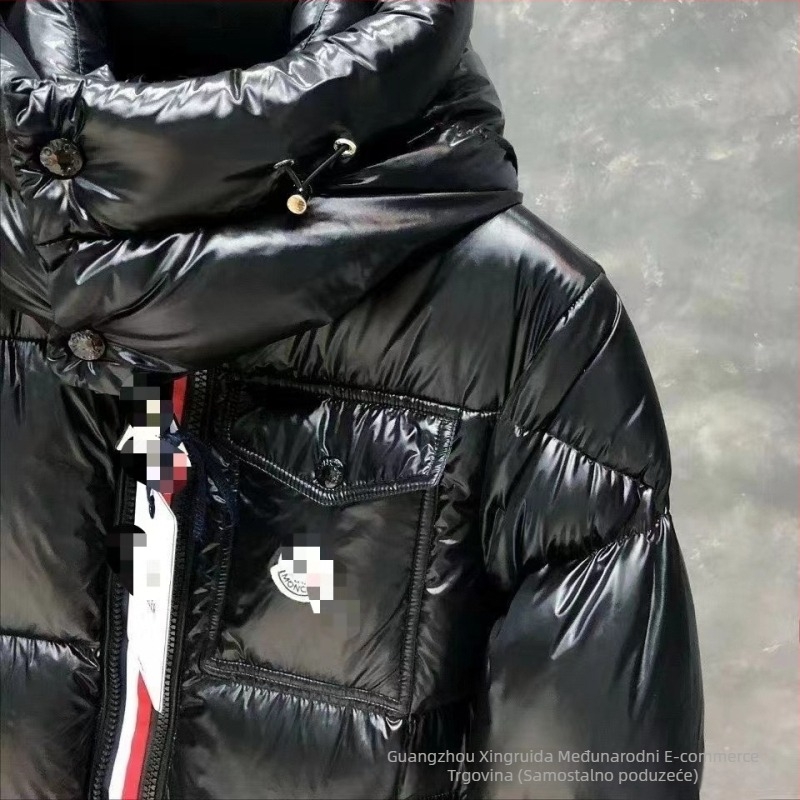 Unisex jakna od perja s bijelim patkom, 91–95% sadržaja perja, 750 fill power, vanjski nylon, otporna na vjetar, zatvarač