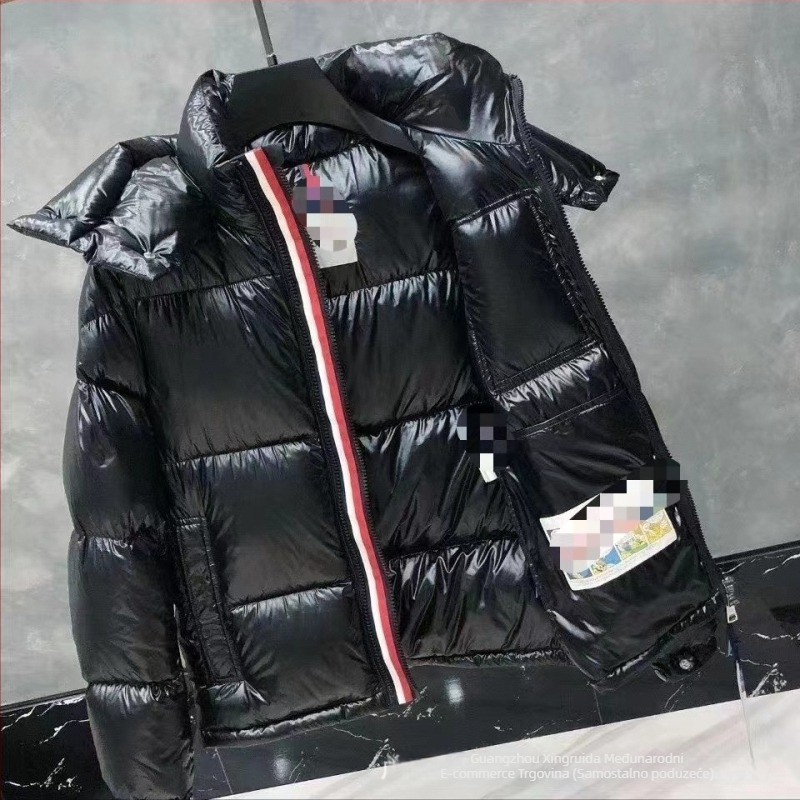 Unisex jakna od perja s bijelim patkom, 91–95% sadržaja perja, 750 fill power, vanjski nylon, otporna na vjetar, zatvarač