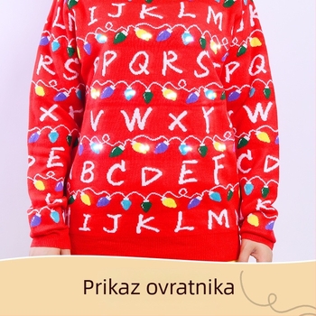 Prilagođeni pleteni pulover s okruglim ovratnikom za zimu — OEM/izrada prema uzorku i crtežima; Šifra proizvoda: 139 cartoon christmas tree; Probno razdoblje: 3 dana; Kapacitet proizvodnje: 1000 kom./dan; Rok popravka: 7 dana