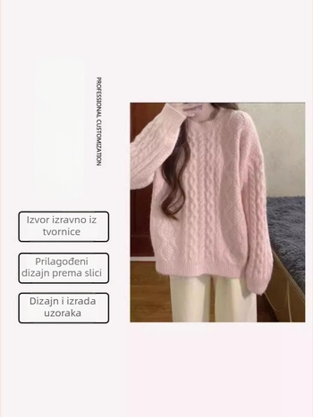 Ispleteni džemper s embroiderijom - prilagodljivo prema uzorcima/OEM/ obrada crteža, 7-dnevno probno razdoblje, proizvodni kapacitet 2000 komada, glavne tkanine: Corduroy, Polyester, Acrylic, Spandex, Ice Silk