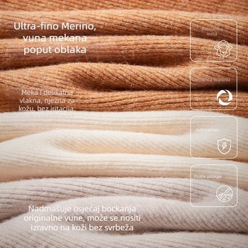 Ženski pleteni bazni top s polu-visokim ovratnikom, jesen/zima vuneni top, uski kroj, elegantan komad