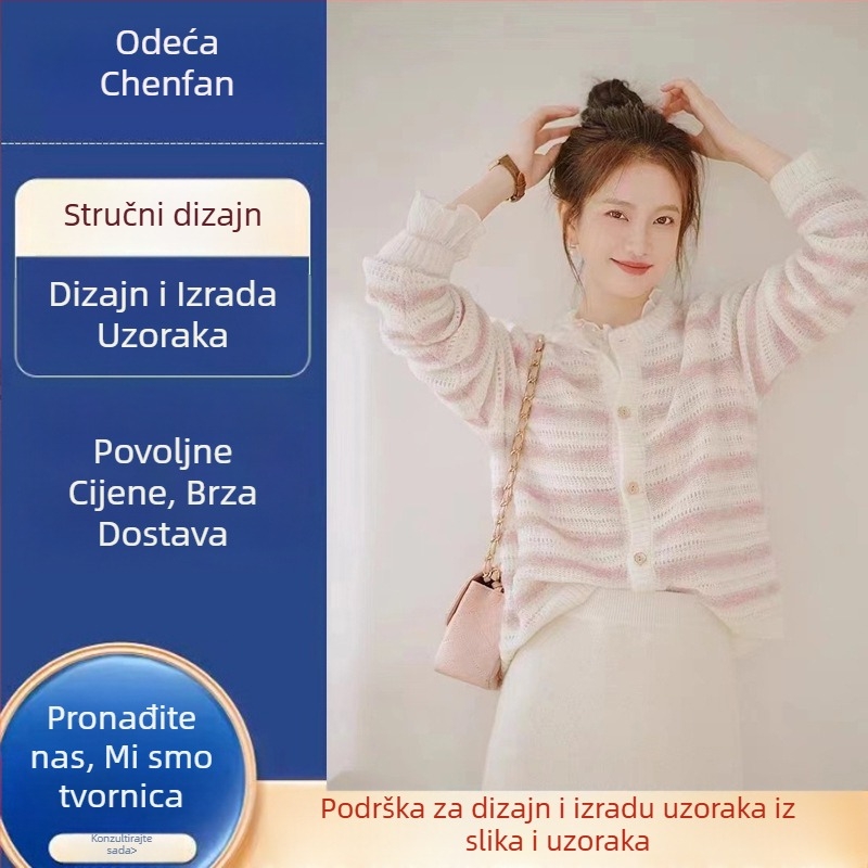 Žensko pleteni T-shirt s kratkim rukavima, OEM i prilagođavanje, kod proizvoda 240626, probni ciklus 3, proizvodni kapacitet 3000