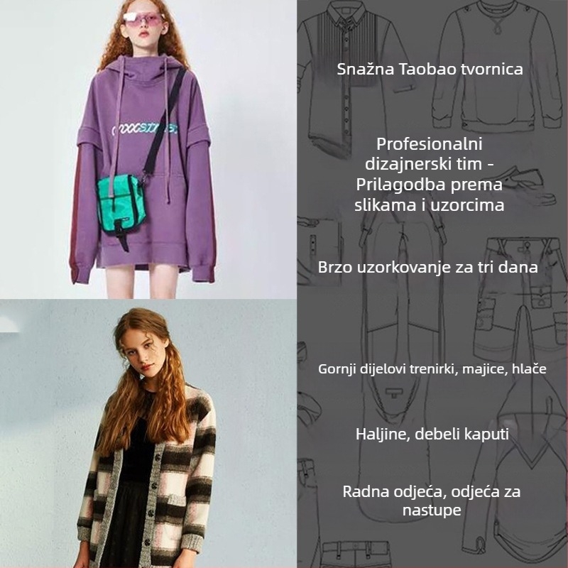 OEM pletene majice i duksevi, male serije uzoraka po crtežima, unisex odjeća srednje do visoke klase