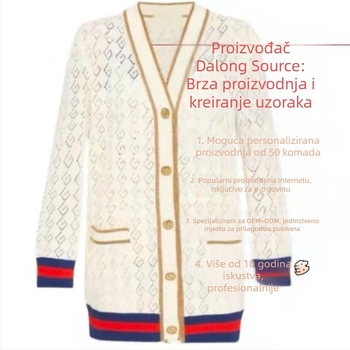 Pulover od kašmira i vune s gradientnim efektom i vezom, OEM prilagodba prema nacrtima, probni rok 2 dana, proizvodni kapacitet 1000 komada